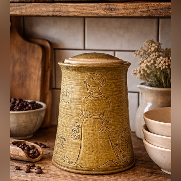 Handmade Other - Vintage Handmade Studio Pottery Lidded Canister Vase – Storage Jar